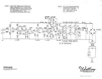 Westbury 255 115 ;Bass Amp schematic circuit diagram